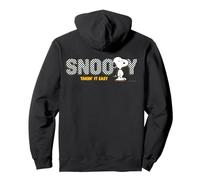 Peanuts Snoopy Take Easy Life Sleep Pace Tranquillo Riposo Classico Felpa con Cappuccio