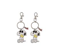 Peanuts Snoopy White, Yellow and Silver BFF Keyring Set