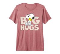 Peanuts Snoopy Woodstock Big Hugs Migliori Amici Classico BFF Maglietta Premium