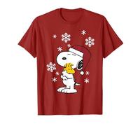 Peanuts Snoopy Woodstock Christmas BFF Cuddles Classic Maglietta