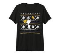 Peanuts Snoopy Woodstock Christmas Fun Pattern Classic Maglietta Premium