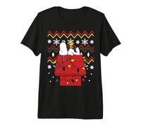 Peanuts Snoopy Woodstock Christmas Pattern Christmas BFF Classic Maglietta Premium