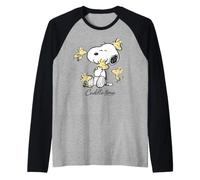 Peanuts Snoopy Woodstock Cuddle Time Cute Friends Classic Maglia con Maniche Raglan