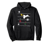Peanuts - Snoopy Woodstock Curioso per Natale Felpa con Cappuccio