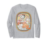 Peanuts Snoopy Woodstock Flying Ace 70s Groovy Vibes Aviatore Maglia a Manica