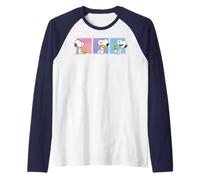 Peanuts Snoopy Woodstock Friends, Coccole Divertenti, Classiche e Carine Maglia con Maniche Raglan