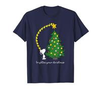 Peanuts Snoopy Woodstock Illumina Il Tuo Natale Maglietta, Uomo, Navy, XL