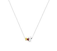 Peanuts Snoopy & Woodstock NF00747SRPL-18.PH - Collana con ciondolo a forma di cuore, Misura unica, Ottone, Nessuna pietra preziosa