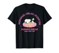 Peanuts Snoopy Woodstock Summer Break Beachy Vibes Retro Maglietta
