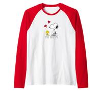 Peanuts - Snoopy You And Me, Rosso Maglia con Maniche Raglan