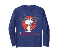 Peanuts Tokyo Snoopy Allenamento Giappone Alba Fumetti Palestra Manga Maglia a Manica