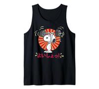Peanuts Tokyo Snoopy Allenamento Giappone Comic Retro Anni '90 Palestra Manga Canotta