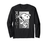 Peanuts Tokyo Snoopy Dancing Giappone Amanti degli Animali retrò Anni '90 '70 Maglia a Manica