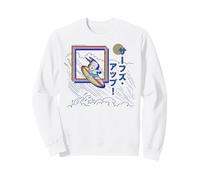 Peanuts Tokyo Snoopy Surfs Up Giappone Vintage Kanji Glitch VHS Felpa