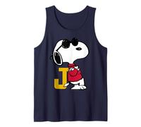 Peanuts Vintage Joe Cool Snoopy Baseball Sport Retro Logo Canotta