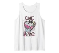 Peanuts Vintage Snoopy Joe Cool One Love Glitch per San Valentino Canotta
