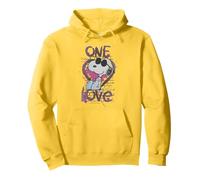 Peanuts Vintage Snoopy Joe Cool One Love Glitch per San Valentino Felpa con Cappuccio