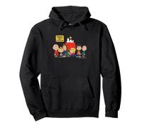 Peanuts Vintage Snoopy Woodstock Gang Felice Amicizia BFF Felpa con Cappuccio