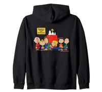 Peanuts Vintage Snoopy Woodstock Gang Felice Amicizia BFF Felpa con Cappuccio