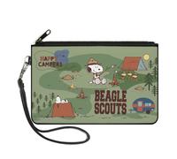 Peanuts Wallet, Zip Clutch, Peanuts Happy Camper Beagle Scouts Scenes, Canvas LA