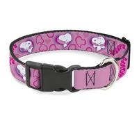 Peanuts Worldwide LLC Pet Collar, Dog Collar Plastic Buckle, Peanuts Snoopy Vale