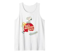Peanuts Xmas Snoopy all out Shopped Festa di Natale Vacanze Canotta