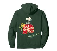 Peanuts Xmas Snoopy all out Shopped Festa di Natale Vacanze Felpa con Cappuccio