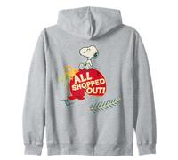 Peanuts Xmas Snoopy all out Shopped Festa di Natale Vacanze Felpa con Cappuccio