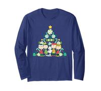 Peanuts Xmas Snoopy Charlie Lucy Sally Albero di Natale Linus Maglia a Manica