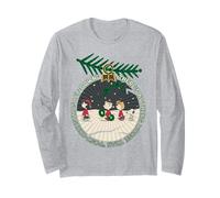 Peanuts Xmas Snoopy Charlie Lucy Sally Let Down Design retrò Maglia a Manica