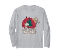 Peanuts Xmas Snoopy Grumpy Enough Music Festa di Natale Ahahah Maglia a Manica