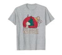 Peanuts Xmas Snoopy Grumpy Enough Music Festa di Natale Ahahah Maglietta