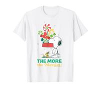 Peanuts Xmas Snoopy Woodstock Peppermint Holiday Retro Epic Maglietta