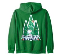 Peanuts Xmas Snoopy Woodstock - Spiriti cantanti con luci Brillanti Felpa con Cappuccio