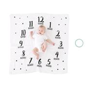 Pearhead Set mensile per foto con copertina e accessori per foto per neonati, sfondo per foto per bambini, regalo per genitori nuovi e in attesa