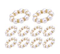 Pearl - 10 pezzi di perle eleganti portatovaglioli decorativi per la regolazione della tavola, design elegante e durevole, per la fattoria, la casa, il matrimonio