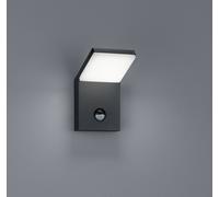PEARL APPLIQUE LED ALLUMINIO CON SENSORE GRIGIO ANTRACITE CM.16X10 LED 8W 900lm, 3000K IP54