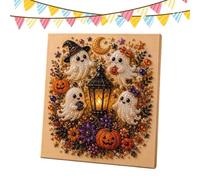 Pearl Art Kit Spooky Ghost Festive glowing lanterns creates a cheerful, non