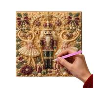 Pearl Art Kits - 3D Crystal Nutcracker Rhinestone Painting Set for Holiday