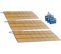 PEARL beach tappetini per Artigianato: Set da 3 Coperte da Spiaggia in Vimini, Pieghevole, Maniglie di Trasporto (Tappetino Bagno in Paglia, Teli Spiaggia compatti, Coperta)