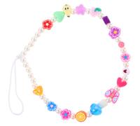 Pearl Beaded Cellphone Lanyard Anti-Lost Phone Wrist Strap Phone Charm
