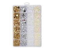 Pearl Beads, Half Round Pearls, 7.48x5.2 Inches, Craft Beads, Tiny Decorative, Jewelry Making and Home Decoration for Phone Cases, Wedding Crafts, Salon Projects, Summer Accessories