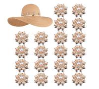 Pearl Buttons - 20 Pieces Decorative Multifunctional Faux Ornaments, Faux Pearl Button Embellishment Accessory, Ṕearl Buttons For Decoration Hat Nail Sewing Cuff Clothes Party Wedding Women Girls