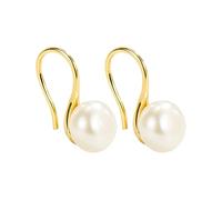 Pearl Earrings Korean Version Light Simple Geometric Shape - Orecchini a cerchio con ciondolo, Taglia unica, Metallo, Nessuna pietra preziosa