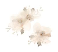 Pearl Hair Clips - Set di 2 eleganti bar per donne e ragazze, per capelli eleganti raffinati per il matrimonio, per l'uso serale serale - clip solide e non slip