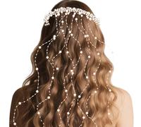 Pearl Hair Comb, Bridal Accessories with Pearls, Portable Decorative Headpiece for Women, Girls, Brides, Perfect for Travel, Photography, Weddings, and Special Occasioni