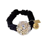 Pearl Hair Scrunchies, Elastic Ponytail Holders, 2,36 x 2,36 x 0,39 pollici, Pearl Hair Bands, Durability Assured, Soft and Stretchy Design for Buns, Ponytails, and Braids