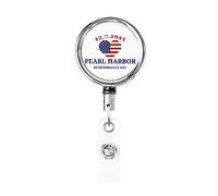 Pearl Harbor Remembrance Day Porta badge retrattile Reel Clip Id Card Holder for Nurse Student Office Worker