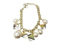 Pearl Necklace, Multicolored Diamond Bracelet, Exaggerated And Unique Jewelry, Versatile For Summer.
