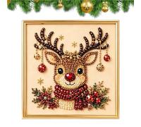 Pearl Painting Kit with Frame Christmas Decorative Cute Wall Art 30x30x3cm